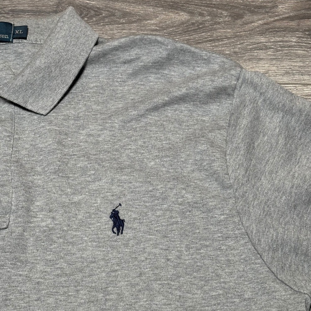 Polo Ralph Lauren Men's Gray Short Sleeve Polo Shirt Classic Fit Size XL‎ 0378 - Picture 2 of 6